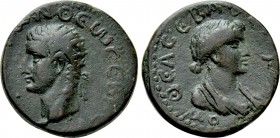 CILICIA. Mopsouestia-Mopsos. Divus Augustus with Diva Julia Augusta (Livia) (Died 14 and 29, respectively). Ae. Struck under Tiberius.
