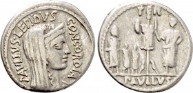 L. AEMILIUS LEPIDUS PAULLUS. Denarius (62 BC). Rome.