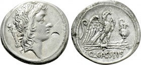 Q. CASSIUS LONGINUS. Denarius (55 BC). Rome.