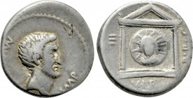MARK ANTONY. Denarius (42 BC). Military mint traveling with Antony in Greece.