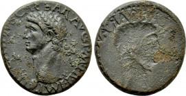 CLAUDIUS (41-54). As. Rome. Obverse brockage.
