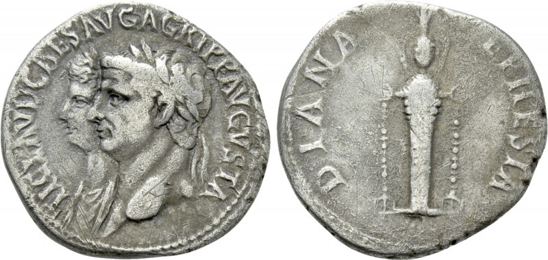 CLAUDIUS with AGRIPPINA II (41-54). Cistophorus. Ephesus.

Obv: TI CLAVD CAES ...