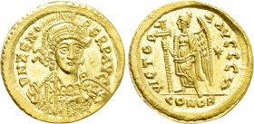 ZENO (Second reign, 476-491). GOLD Solidus. Constantinople.