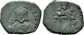 LEO III THE ISAURIAN with CONSTANTINE V (717-741). Follis. Constantinople.