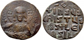 ANONYMOUS FOLLES. Class A3. Attributed to Basil II & Constantine VIII (976-1025). Follis. Contemporary imitation of Constantinople.