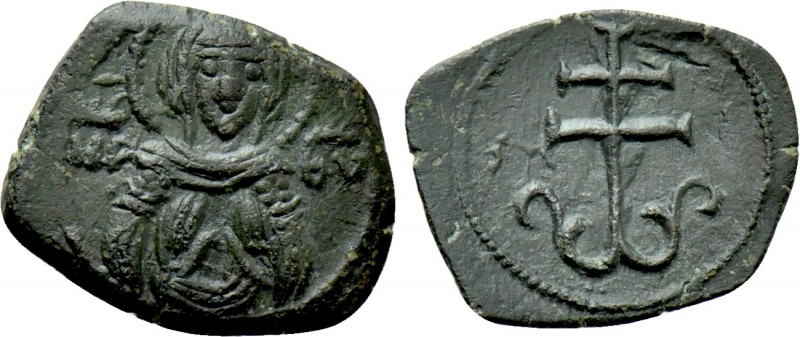 LATIN EMPIRE (1204-1261). Half Tetarteron. Thessalonica. 

Obv: Facing bust of...