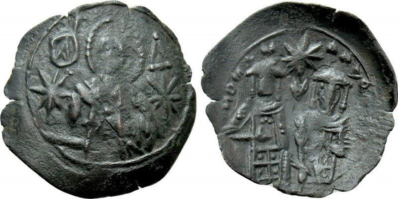 ANDRONICUS II PALAEOLOGUS with MICHAEL IX (1282-1328). Trachy. Uncertain mint. ...