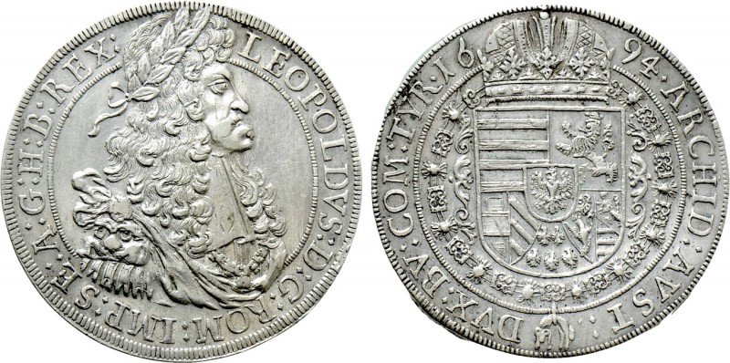 HOLY ROMAN EMPIRE. Leopold I (1658-1705). Reichstaler (1694). Hall. 

Obv: LEO...