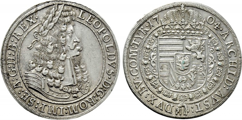 HOLY ROMAN EMPIRE. Leopold I (1658-1705). Reichstaler (1704). Hall. 

Obv: LEO...