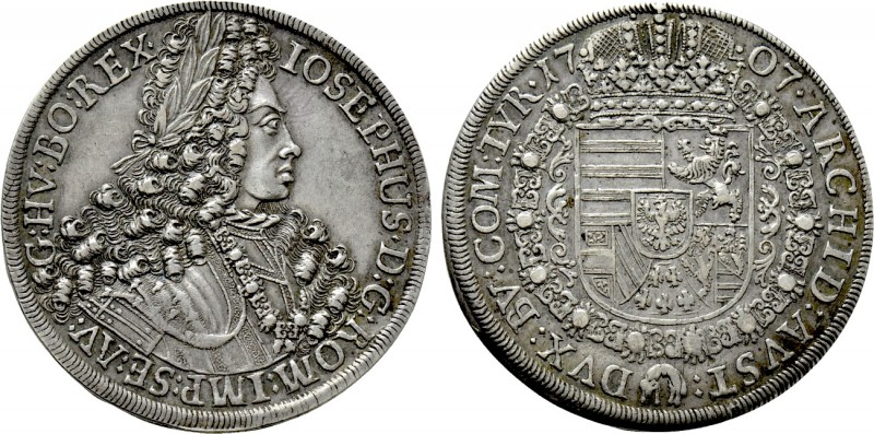 HOLY ROMAN EMPIRE. Joseph I (1705-1711). Reichstaler (1707). Hall. 

Obv: IOSE...