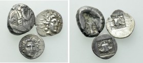3 Greek SIlver Coins.