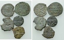 5 Byzantine Coins.