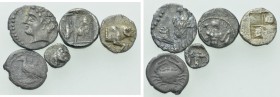 5 Greek Silver Coins.