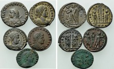 5 Late Roman Coins.