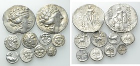 10 Greek Coins; Including Two Tetradrachms of Thasos.