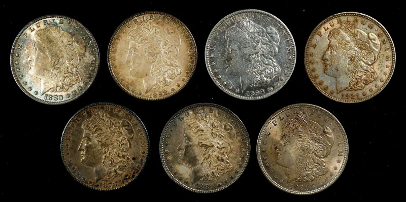 Lot of (7) Morgan Silver Dollars. (Uncertified).

Included are: 1878-S; 1880; ...