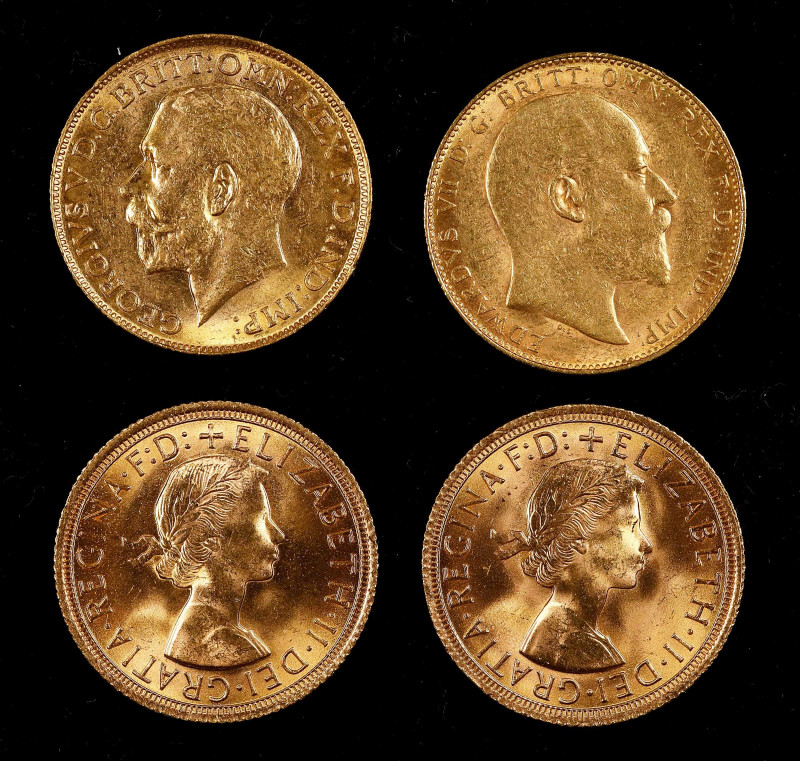 Great Britain. Lot of (4) Sovereigns. (Uncertified).

0.917 fine, 0.942 troy o...