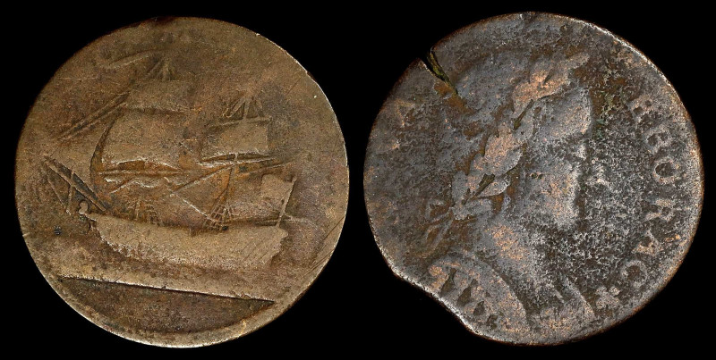 Lot of (2) Early Federal Era Coppers. Very Good, Granular.

Included are: 1787...