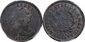 1797 Draped Bust Cent. Reverse of 1797, Stems to Wreath. VF-25 (PCGS).

PCGS# 1422. NGC ID: 2242.

Estimate: $ 1305