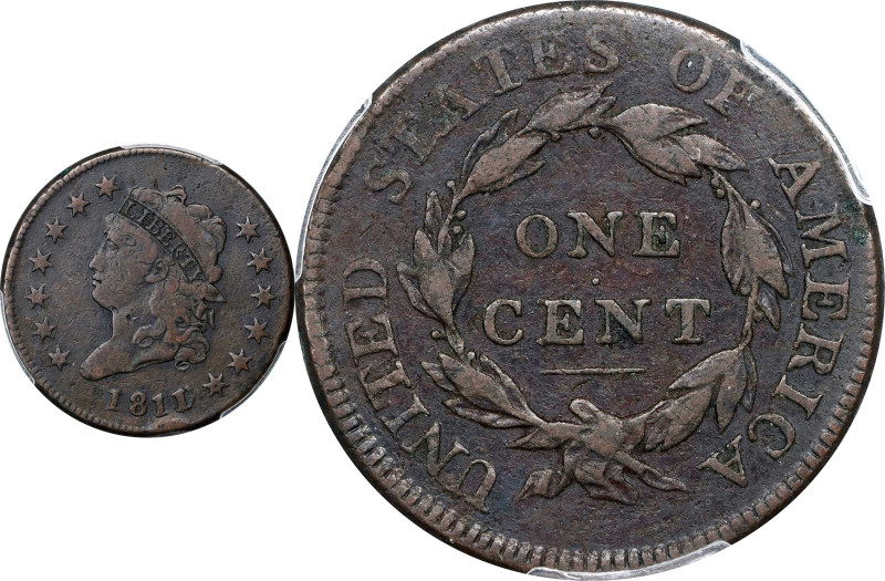 1811/0 Classic Head Cent. Fine Details--Environmental Damage (PCGS).

PCGS# 15...