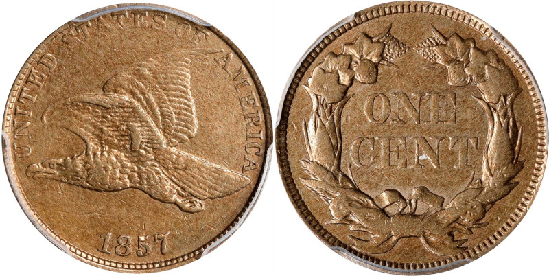 1857 Flying Eagle Cent. Type of 1857. AU Details--Cleaned (PCGS).

PCGS# 2016....