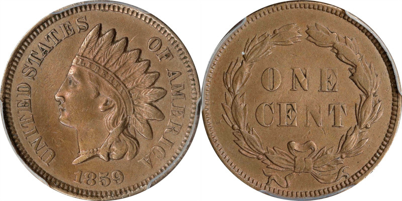 1859 Indian Cent. AU Details--Harshly Cleaned (PCGS).

PCGS# 2052. NGC ID: 227...