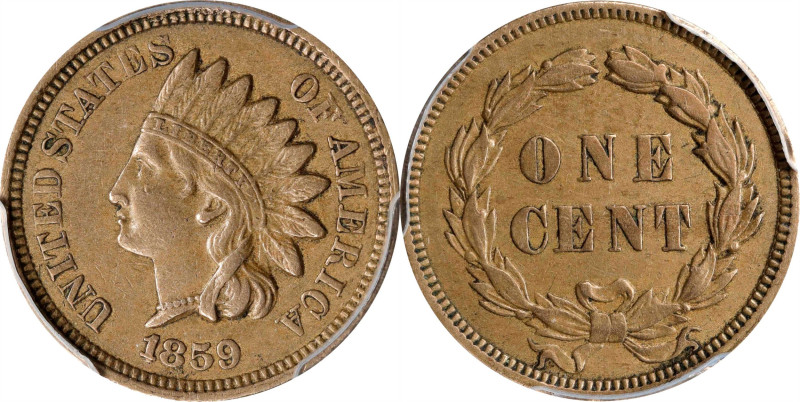1859 Indian Cent. EF-45 (PCGS). CAC.

PCGS# 2052. NGC ID: 227E.

Ex Joseph J...
