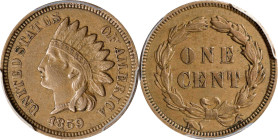 1859 Indian Cent. EF-45 (PCGS). CAC.

PCGS# 2052. NGC ID: 227E.

Ex Joseph J. Haney Collection.

Estimate: $ 165