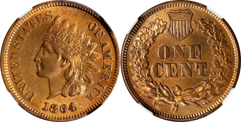 1864 Indian Cent. Bronze. L on Ribbon. AU Details--Whizzed (NGC).

PCGS# 2079....