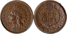 1866 Indian Cent. EF-40 (PCGS).

PCGS# 2085. NGC ID: 227P.

Ex Joseph J. Haney Collection.

Estimate: $ 135