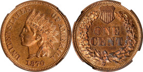 1870 Indian Cent. Proof-64 RB (NGC).

PCGS# 2298. NGC ID: 229N.

Estimate: $ 590