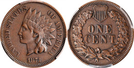1873 Indian Cent. Close 3. Snow-1, FS-101. Doubled Die Obverse, Doubled LIBERTY. EF Details--Cleaned (PCGS).

PCGS# 37504.

Ex Joseph J. Haney Col...