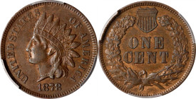 1878 Indian Cent. AU-58 (PCGS).

PCGS# 2130. NGC ID: 2285.

Ex Joseph J. Haney Collection.

Estimate: $ 255