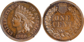 1880 Indian Cent. MS-63 BN (PCGS). CAC.

PCGS# 2136. NGC ID: 2287.

Ex Joseph J. Haney Collection.

Estimate: $ 155