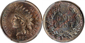1880 Indian Cent. MS-63 BN (PCGS).

PCGS# 2136. NGC ID: 2287.

Ex Joseph J. Haney Collection.

Estimate: $ 115