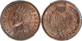 1884 Indian Cent. MS-63 BN (PCGS). CAC.

PCGS# 2148. NGC ID: 228B.

Ex Joseph J. Haney Collection.

Estimate: $ 125