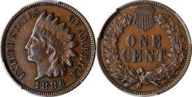 1886 Indian Cent. Type II Obverse. EF-40 (PCGS).

PCGS# 92154. NGC ID: 228E.

Ex Joseph J. Haney Collection.

Estimate: $ 105