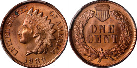 1889 Indian Cent. MS-64 RD (PCGS).

PCGS# 2174. NGC ID: 228H.

Ex Joseph J. Haney Collection.

Estimate: $ 475