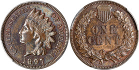 1897 Indian Cent. MS-63 BN (PCGS). CAC.

PCGS# 2196. NGC ID: 228S.

Ex Joseph J. Haney Collection.

Estimate: $ 80