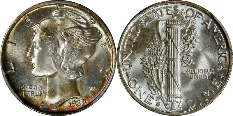 1938-S Mercury Dime. MS-67+ (PCGS).

PCGS# 5014. NGC ID: 23JP.

Estimate: $ ...