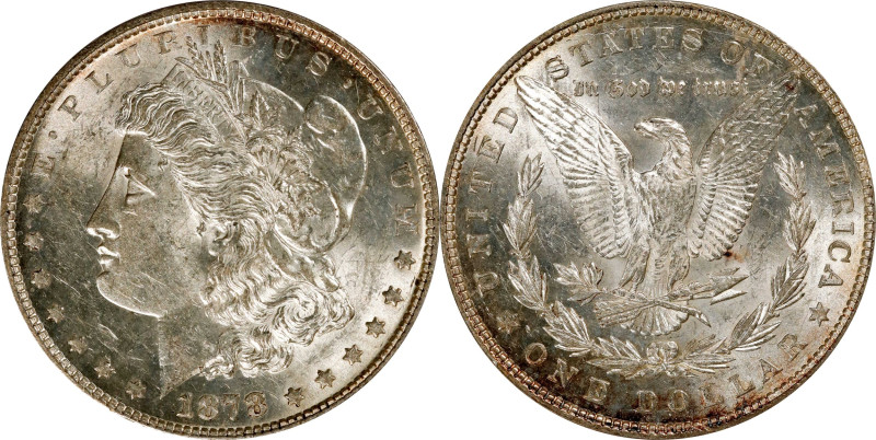 1878 Morgan Silver Dollar. 7 Tailfeathers. Reverse of 1879. VAM-203A. Top 100 Va...