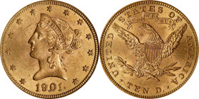 1901 Liberty Head Eagle. MS-62 (ICG).

PCGS# 8747. NGC ID: 267P.

Estimate: $ 1200
