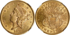 1876-S Liberty Head Double Eagle. MS-60 (NGC).

PCGS# 8978. NGC ID: 26AX.

Estimate: $ 2300
