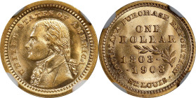 1903 Louisiana Purchase Exposition Gold Dollar. Jefferson Portrait. MS-64 (NGC).

PCGS# 7443. NGC ID: BYLD.

Estimate: $ 600