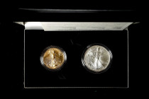Complete 20th Anniversary Set of 2006-W Silver and Gold Eagles. Burnished. Mint State (Uncertified).

Housed in the original U.S. Mint packaging, wi...