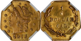 1873 Octagonal 25 Cents. BG-728. Rarity-3. Liberty Head. MS-65 (NGC).

PCGS# 10555. NGC ID: 2BNA.

Estimate: $ 2000