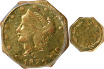 1870-G Octagonal 25 Cents. BG-761. Rarity-4. Liberty Head. AU-55 (PCGS). OGH.

PCGS# 10588. NGC ID: 2BPC.

Estimate: $ 175