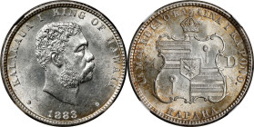 1883 Hawaii Quarter Dollar. MS-62 (NGC).

PCGS# 10987. NGC ID: 2C58.

Estimate: $ 275