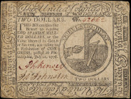 CC-39. Continental Currency. July 22, 1776. $2. Very Fine.

Tear. Edge Wear,

From the Estate of Graydon Lee Cook.

Estimate: $150 - 200
