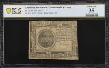 CC-60. Continental Currency. February 26, 1777. $7. PCGS Banknote Choice Very Fine 35.

No. 45437. Printed by Hall & Sellers.

From the Estate of ...